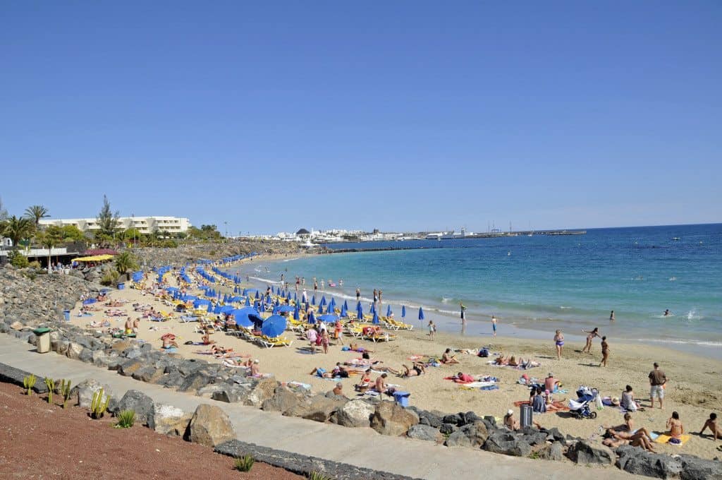 Playa Blanca in Lanzarote, Spain