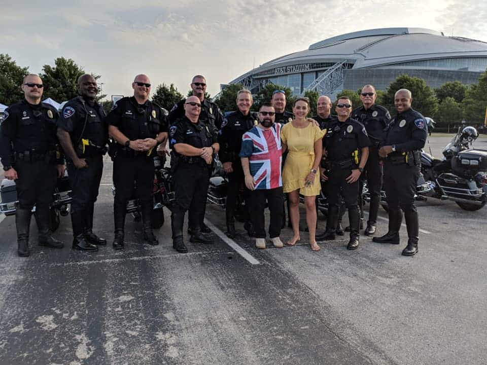 Kicking off the Dallas Rise and Rally with the Arlington Police