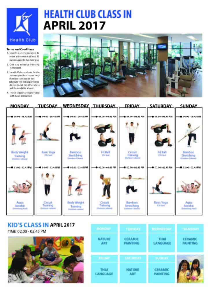 Fitness classes at Shangri-la Chiang Mai