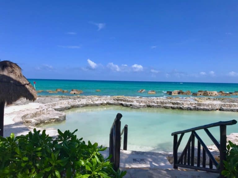 A salt water pool at El Dorado Royale in Riviera Maya, Mexico
