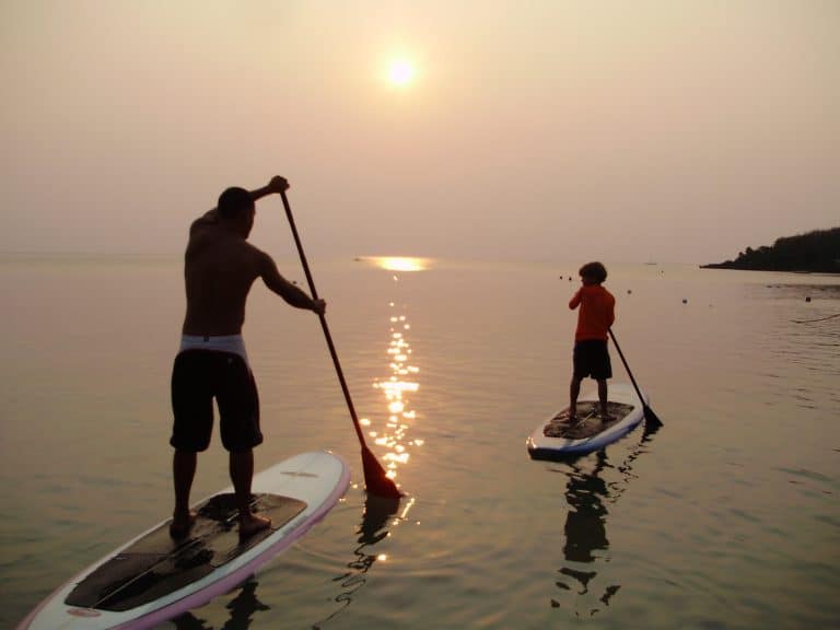 Paddle boarding in Honduras